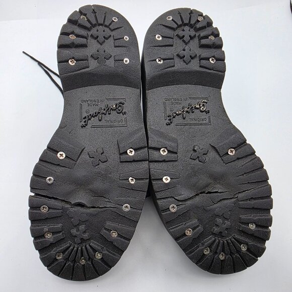 Gripfast Womens Black Platform Shoes Size 5 Made In England Leather Gothic - Picture 8 of 14